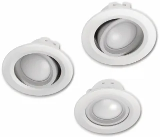 HAMA LED-Einbauleuchte WLAN, 5 W, 350 lm, dimmbar, weiß, 3 Stück