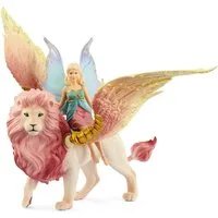 Schleich® Spielfigur BAYALA®, Elfe auf geflügeltem Löwe (70714)