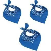 Betz Nickituch 3er Pack XL Nickituch Punktemuster 60 x 60 cm, (Set, 3-St. 3 Tücher), Bandana Kopftuch Halstuch