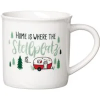 Ritzenhoff & Breker Becher Camping, 1-tlg., Porzellan, "Home is where the Stellplatz is..." - in Geschenkbanderole
