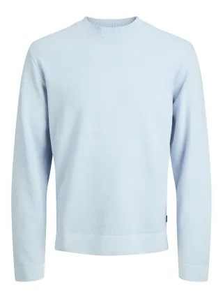 JACK&JONES - JPRBLAMILANO SPRING KNIT CREW NECK LS Chambray Blue - Gr. - S