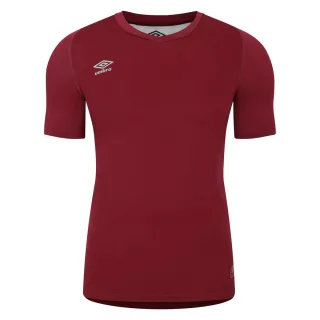 Umbro - "Elite" Base Layer Oberteil V-Ausschnitt für Herren/Damen Unisex (Weinrot)