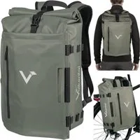 Valkental Fahrradtasche TrailX 2in1 Gepäckträgertasche & Rucksack (28L, Laptopfach, Rückenpolster), wasserdicht & reflektierend