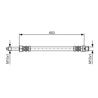 Bosch Bremsschlauch hinten Mercedes Sprinter VW Crafter
