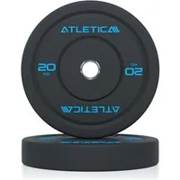 ATLETICA Hantelscheiben High Temp Bumper Plates, Paar, Hochwertiger Gummi, 40 kg