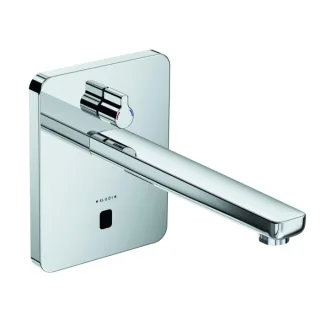 Kludi Zenta elektrische Waschtischarmatur 3840005 chrom, Wandarmatur, soft-edge Rosette