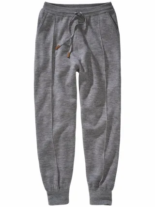 Mey & Edlich Herren Il Silenzio Strickhose Grau 54 % Schurwolle, 43 % Baumwolle, 3 % Polyamid