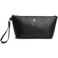 Tommy Hilfiger Kulturbeutel TH ICON MAKE-UP BAG, Unisex Kosmetiktasche, Minibag mit praktischer Handschlaufe