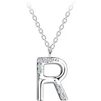 ALEXANDER YORK Kette mit Anhänger R, 2-tlg., 925 Sterling Silber