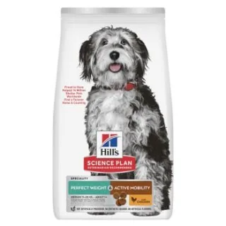Hill's Science Plan Trockenfutter Hund, Perfect Weight & Active Mobility, Medium Adult, mit Huhn 2,5 kg