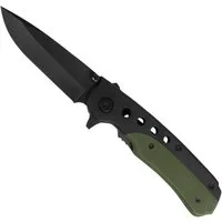 Mil-Tec Taschenmesser Taschenmesser mit Clip schwarz/oliv, Klingenlänge:8.5cm