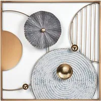 Kobolo Wandbild Metallbild Wanddeko DALIO aus Metall 50x2,5x50 cm