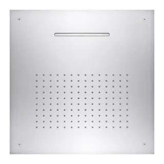 Herzbach Living Spa Decken-Regenbrause 11.650200.2.01 500x500mm, Regen/Schwall, Edelstahl poliert