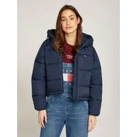 Tommy Jeans Curve Steppjacke JW ASPEN PUFFER EXT mit hochschließendem Kragen, Kapuze, Leistentaschen