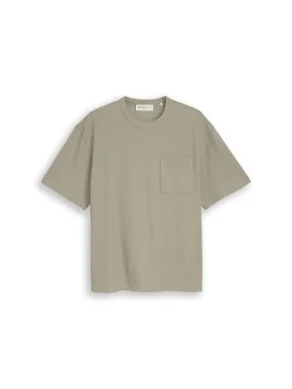 Denim Tom Tailor - Relaxed Fit T-Shirt mit Brusttasche dark sage green - Gr. - S