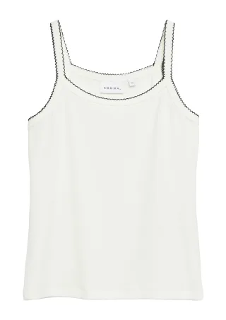 comma - T-Shirt weiß - Gr. - 44