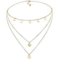 Elli Choker Kreis Rund Coin Layer Organic Vintage 925 Silber