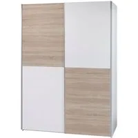 Schlafkontor Schwebetürenschrank Time Schrank, Kleiderschrank mit Schiebetüren 4 Türelemente als Schachbrettoptik