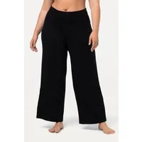 Ulla Popken Schlupfhose Marlenehose weites Bein Jersey breiter Elastikbund