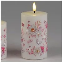 formano LED-Kerze Rosen, mit Timerfunktion, Weiß, Rosen, H: 12.5cm