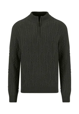 FYNCH-HATTON - Zip Troyer, Soft Knit Cable*RWS - Gr. - M