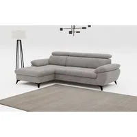 COTTA Ecksofa Hudson L-Form, B: 261 cm, mit Kopfteilverstellung, optional Schlaffunktion & Bettkasten