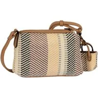 Gabor Handtasche Granada Denada (Set, 2-tlg., Highlight: Mini-Me-Shopper-Anhänger für Lippenbalsam & Tücher), sommerlich gestreiftem Bast & glattes Lederimitat mit Mini-Me Anhänger