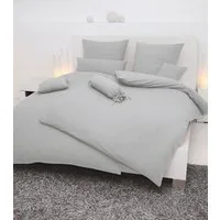 Janine Bettwäsche PIANO 0125 31, Seersucker 100% Baumwolle, uni, bügelfrei, Soft-Seersucker, 2 teilig, Markenreißverschluss, feinfädige Qualität, gekämmte Mako-Garne