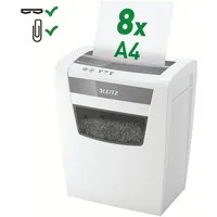 LEITZ Aktenvernichter IQ Home Office S, Partikelschnitt 4x28 mm, bis 8 Blatt, 15 Liter