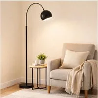 GLOBO LIGHTING Stehlampe, Leuchtmittel inklusive, Warmweiß, LED Stehlampe Standleuchte Metall schwarz E27 Leselampe Höhe 150 cm
