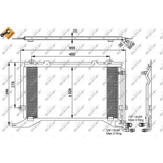 NRF Klimakondensator Mercedes E-Klasse W210 35240