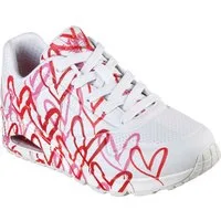 Skechers UNO-SPREAD THE LOVE Wedgesneaker Freizeitschuh, Halbschuh, Schnürschuh mit coolem Graffiti-Print