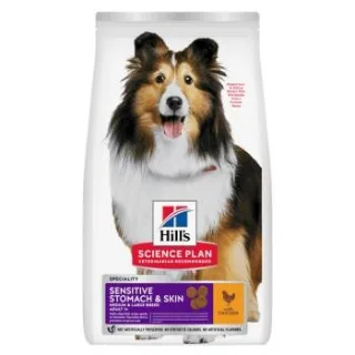 Hill's Science Plan Trockenfutter Hund, Sensitive Stomach & Skin, Medium & Large Breed Adult, mit Huhn 14 kg