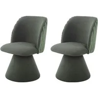 HELA Esszimmerstuhl BARI I Drehstuhl (Set, 2 St), 360° drehbar, Polsterfuß, Materialkombi, Außen Felloptik Innen Velvet