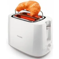 Philips Toaster HD2581/00, 2 kurze Schlitze, 830 W, integrierter Brötchenaufsatz, weiss