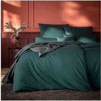 Estella Bettwäsche Estella Mako Jersey Bettwäsche 135x200 Takoma uni Melange petrol 6873-, Mako-Jersey, 2 teilig, für Sommer und Winter