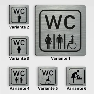 WC Hinweisschild WC Schild Damen, Herren, Behinderten - WC 20 x 20 cm 6 - Wickelraum - WC