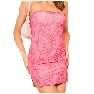 Missy Empire - Minikleid für Damen, Bandeau (Pink)