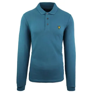 Lyle & Scott Einfarbiges grünes Herren-Polohemd