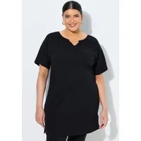 Ulla Popken Longshirt Longshirt Keyhole Oversized Rundhals Halbarm