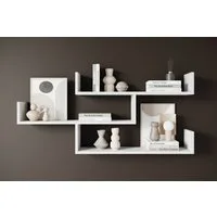 Home affaire Wandboard Wandregal Trio, 1-tlg., Hängeregal mit 3 Ablageflächen, modernes Design, variabel einsetzbar
