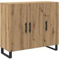 vidaXL Sideboard Sideboard Artisan-Eiche 90 x 34 x 80 cm Holzwerkstoff (1 St)