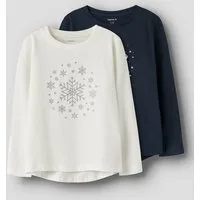 Name It Langarmshirt NMFVIPARTY 2P LS TOP (Packung, 2-tlg)