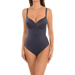Wattierter Body mit Bügeln für Damen, Modell VANESA. Elegant, bequem und perfekte Passform.