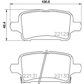 Hella Bremsbel?ge hinten Opel Ampera-E Astra