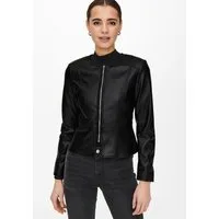 ONLY Lederimitatjacke ONLSARAMY FAUX LEATHER JACKET CC OTW in kurzer, leicht taillierter Form