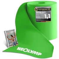 NEOLYMP Physiobänder Widerstandsbänder auf Rolle – Zuschneidbare Fitnessbänder aus TPE, Elastische Resistance Bands in 5 Stärken & 3 Längen – 15 cm breit