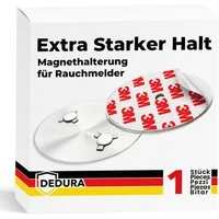 dedura Deckenhalter Rauchmelder Magnethalter mit extra starken Klebepads, kein Bohren, (1-St)