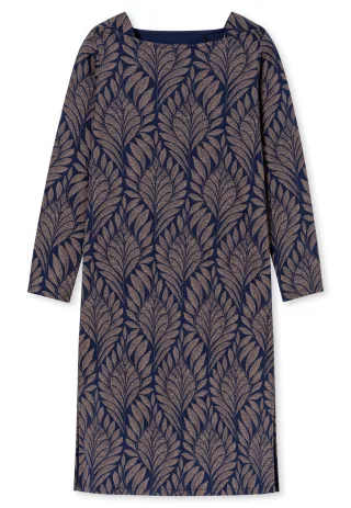 SCHIESSER - Nachthemd langarm, 110cm deep sea blue - Gr. - 40