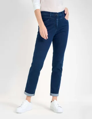 Raphaela by Brax Damen Five-Pocket-Hose Style LAURA NEW DARK BLUE, denim dunkelblau, Gr. 40